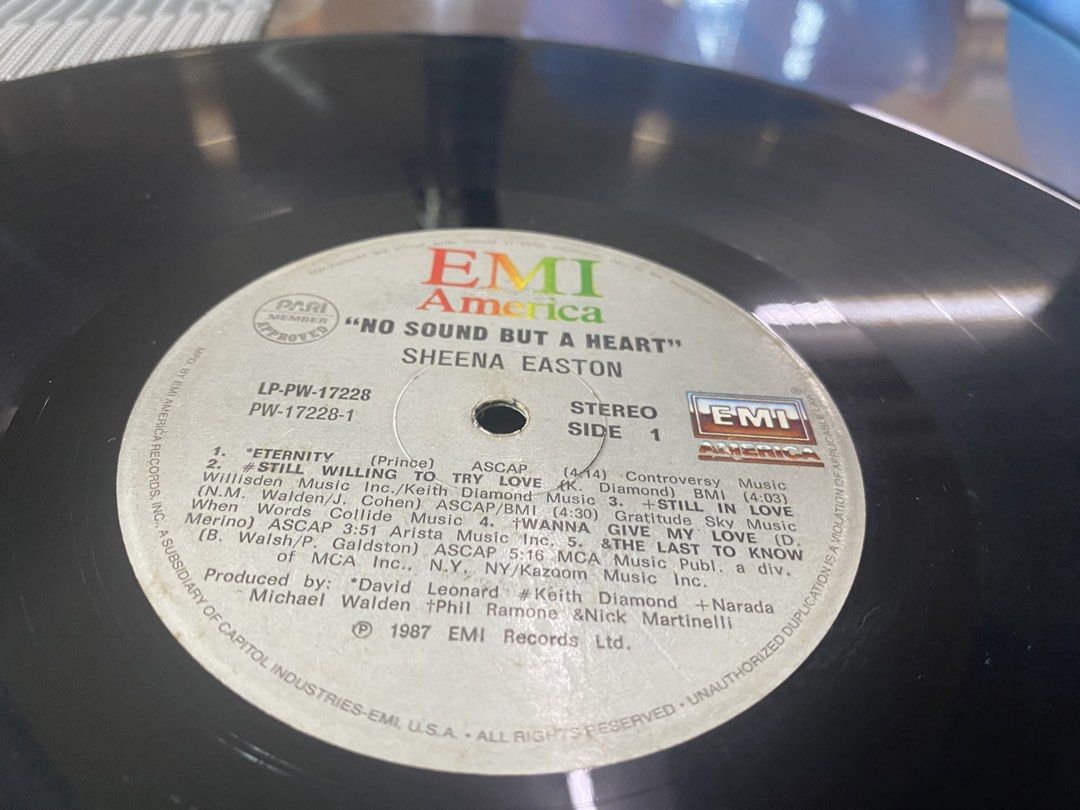 Plaka Sound Sheena Easton - No Sound But A Heart - Original Philippines Music Album ...