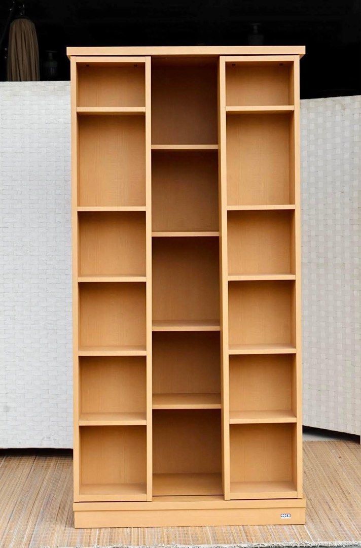 Sliding Bookshelves (Category: Shelves, Cabinets & Racks) located in Manila. Submitted by elliefurnies31 (Listing ID 1431616103, Image 1). Description: JAPAN SURPLUS FURNITURE "MOCO" SLIDING OPEN BOOK SHELF WITH MULTIPLE ADJUSTABLE SHELVES Size 34.5L x 17W x 71H in inches (AS-IS ITEM) *Minimal Scratch Only IN GOOD CONDITION.