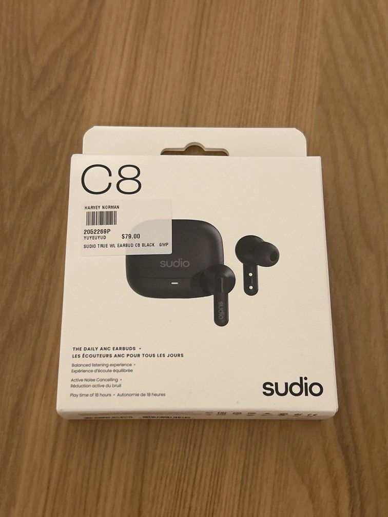 Sudio C8 Wireless Earbuds (Black)