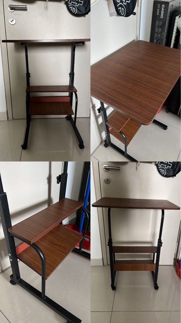 Table Adjustable Height (Category: Tables & Sets) located in Sepang. Submitted by symbiosucked (Listing ID 1431623065, Image 1). Description: 60x40cm, height adjustable from 69-90cm. very good condition.