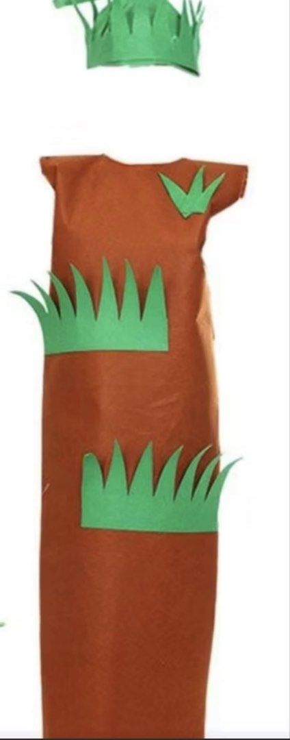 Tree Costume with Crown#3 (Category: Babies & Kids Fashion) located in Quezon City. Submitted by mslen08 (Listing ID 1431717069, Image 3). Description: - Tree costume - Includes a brown tunic with green grass accents and a matching crown. - Tunic dimensions: Approximately 80cm long and 48cm wide. - Ideal for school plays and themed parties. - Fun and easy to wear! RFS: too late delivery wasnt able to use during party.