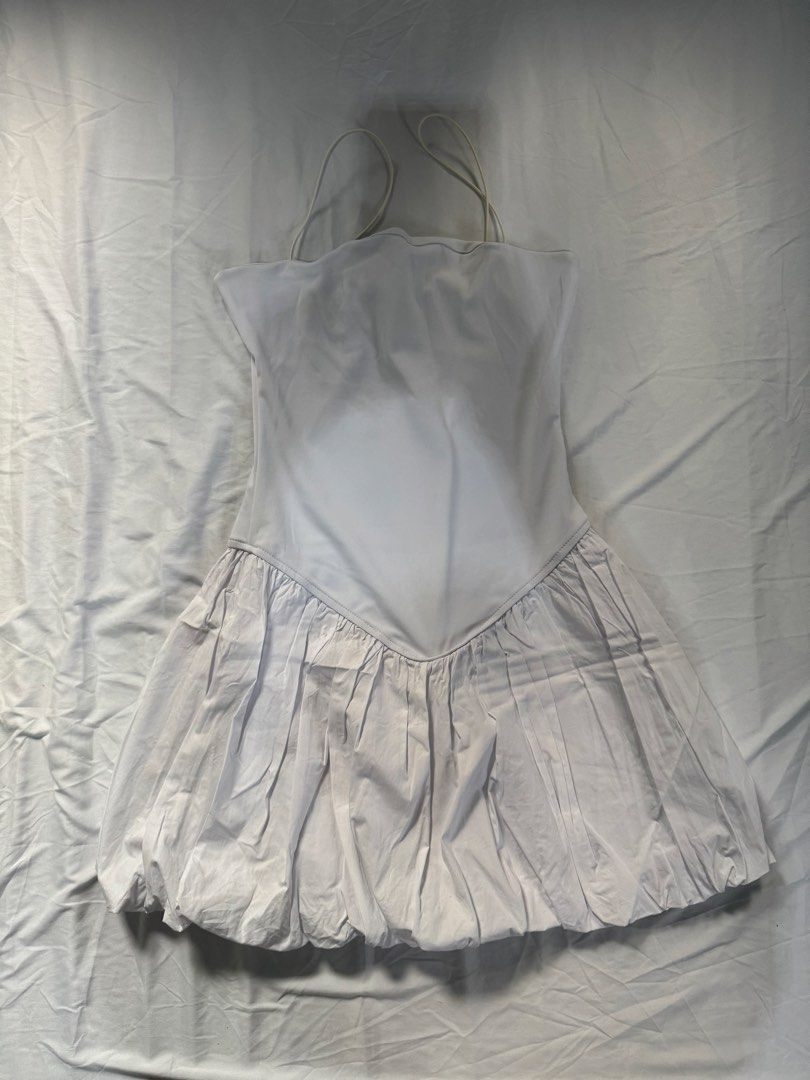 White Dress with Spaghetti Straps (Category: Dresses) located in Manila. Submitted by raphaelain17296 (Listing ID 1431734381, Image 2). Description: - White spaghetti strap dress - Fitted top - Gathered, voluminous skirt - Simple and elegant design - Lightweight fabric - Suitable for warm weather.