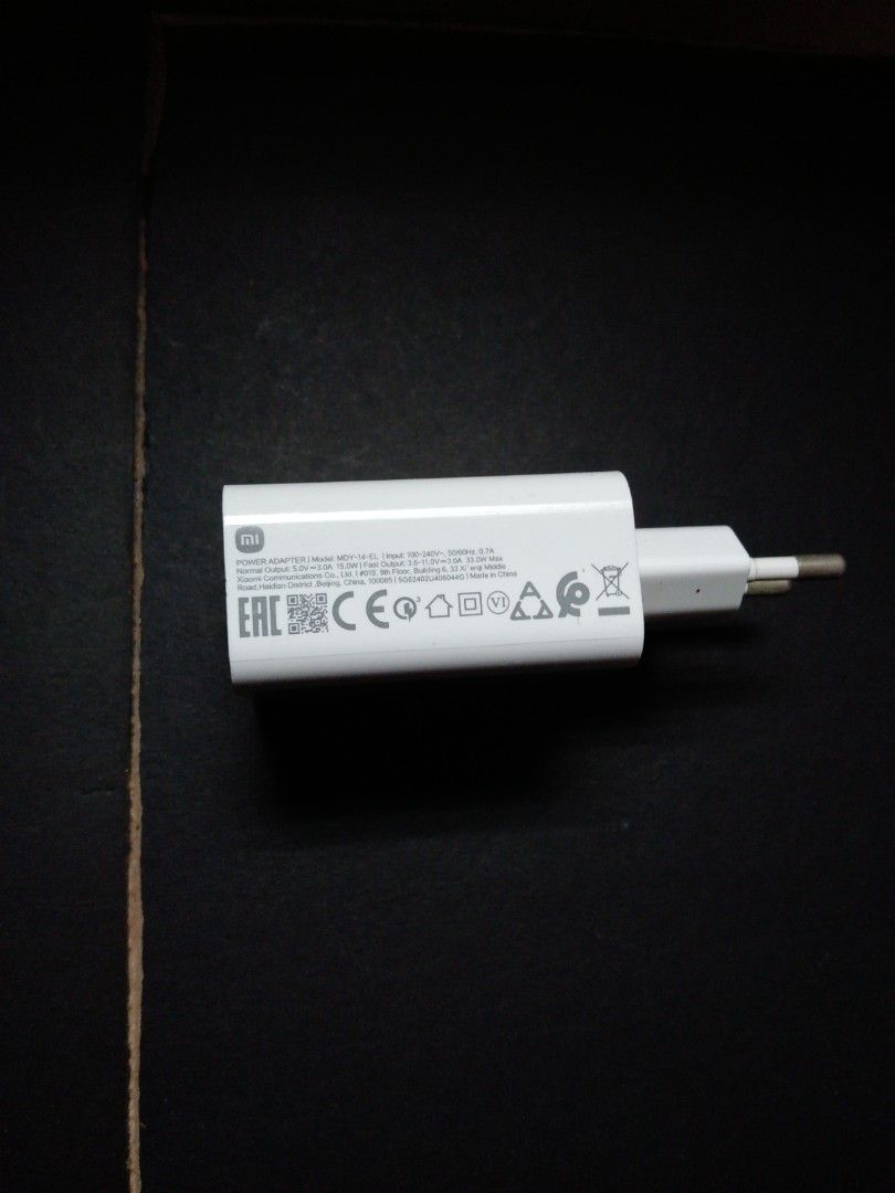 Xiaomi 33W charger (Category: Chargers & Cables) located in Manila. Submitted by pat_buynsell_declutter (Listing ID 1431604490, Image 1). Description: .