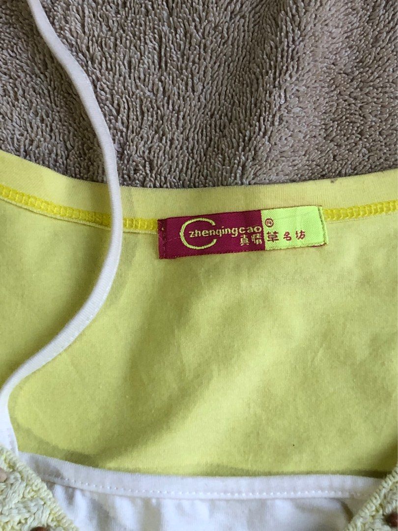 Yellow Flowy Summer Cami Top (Lace Front Design) (Category: Others Tops) located in Bulacan. Submitted by kellythrifts (Listing ID 1431657052, Image 3). Description: Type: Sleeveless cami / top Color: Vibrant yellow Details: Lace front panel with bead accents Fit: Flowy and comfy Straps: Adjustable Condition: (brand new) Size: S - M Material: Lightweight and breathable ✨ Perfect for casual wear, summer outfits, or layering! 📌 RFS: Decluttering �