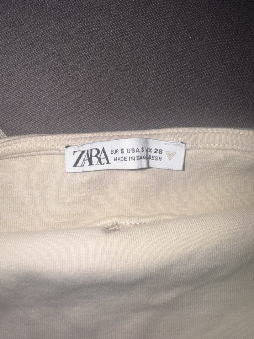 Zara Spaghetti Strap Top Casual Top (Category: Sleeveless) located in Valenzuela. Submitted by declutter203 (Listing ID 1431729860, Image 2). Description: - Like new - Zara cream spaghetti strap top - Size: S.