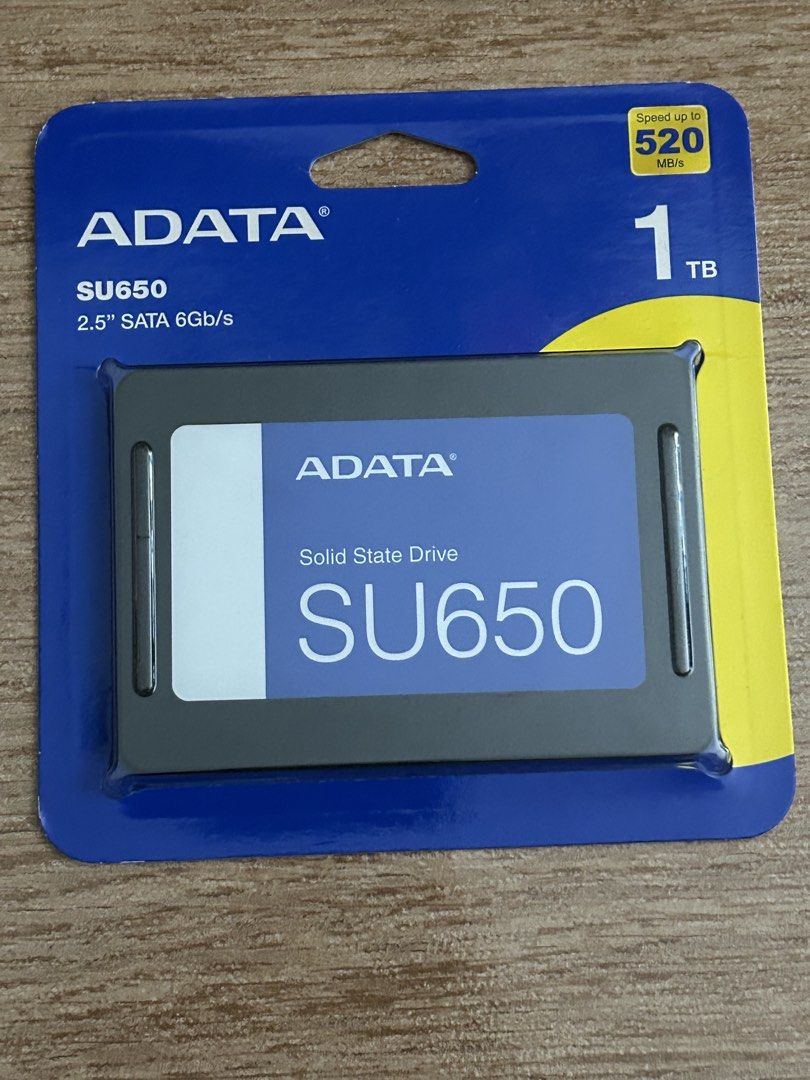 ADATA SU650 1TB SSD (Category: Hard Disks & Thumbdrives) located in Quezon City. Submitted by digiq (Listing ID 1431828491, Image 3). Description: - ADATA SU650 2.5" SATA SSD - 1TB Storage Capacity - Up to 520 MB/s Speed Brandnew and sealed products. Guaranteed Original items. Location : Quezon City 🚚 SHIPPING & PICKUP: ✅ Same-Day: Lalamove / Grab / Move It ✅ COD: Shop ee / Laza da/ LBC PM FOR MORE DETAILS..