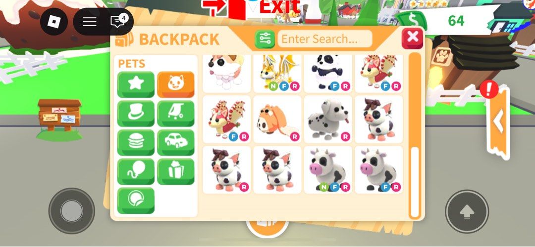 Adopt Me Pets - Unicorns, Hamsters, and More! (Category: In-Game Products) located in Manila. Submitted by alfarouq30 (Listing ID 1431991043, Image 3). Description: Balloon unicorn - 2750 Giant Panda - 2150 Cryptid - 1800 Dalmatian - 1050 Mini pig - 600 Strawberry Shortcake Bat Dragon - 620 Cow - 650 Cabbit - 520 Candicorn - 220 Neon Candicorn - 820 Neon Fairy Bat Dragon - 850 Candyfloss - 420 Neon Cow - 1500.