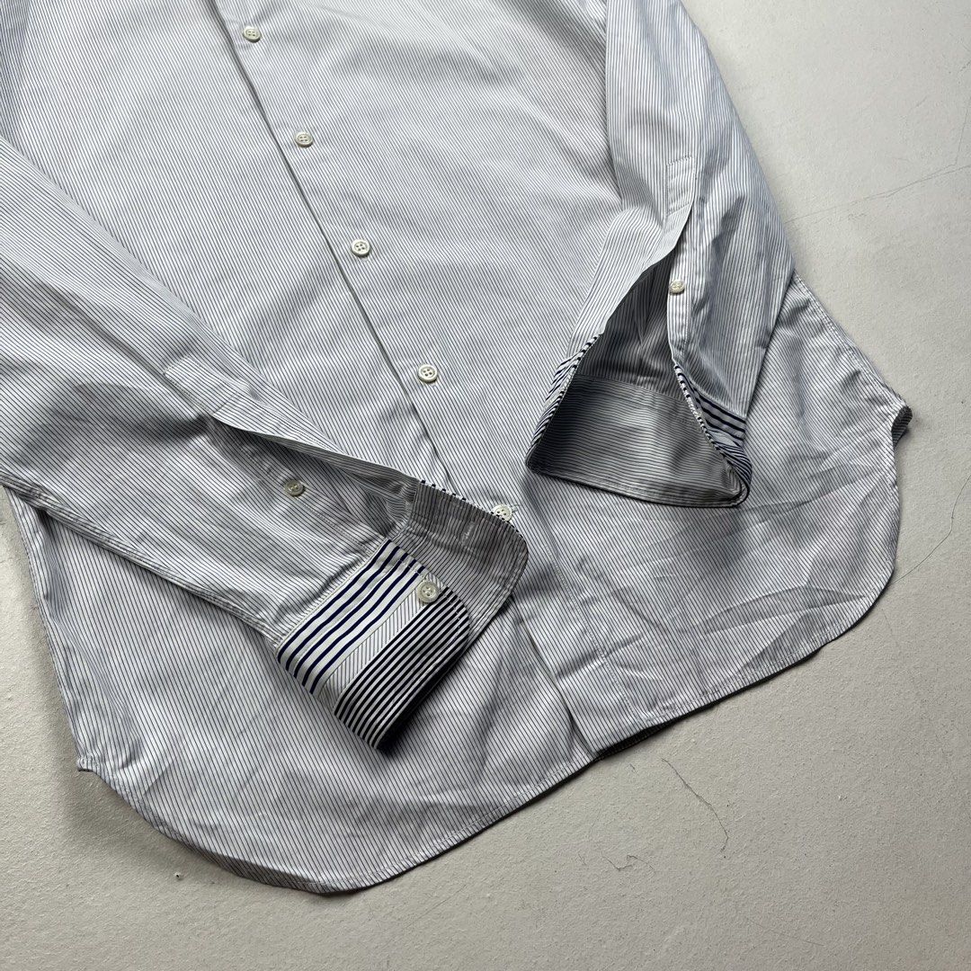 Alexander McQueen Pinstripe Long-sleeve (Category: Coats, Jackets and Outerwear) located in Manila. Submitted by _jaime (Listing ID 1431954401, Image 3). Description: Alexander McQueen Pinstripe Long-sleeve Excellent Condition Size: 15+ Shoulder: 17 inches Chest width: 20 inches Sleeve: 26.5 inches Length: 30.5 inches 1,500 price is negotiable .