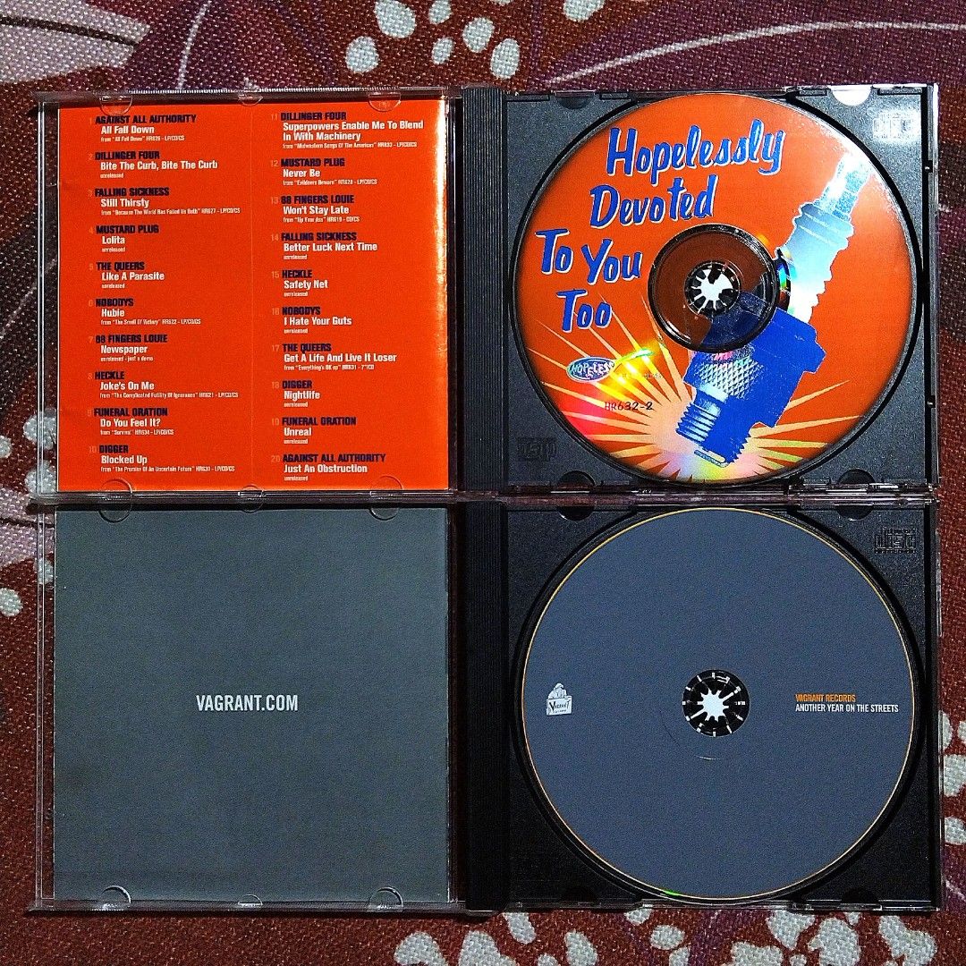 Assorted Complilation CDs Promo (Category: CDs & DVDs) located in Taguig. Submitted by znarfscriber (Listing ID 1431969142, Image 2). Description: Assorted Punk & Hardcore Complilation CD Albums Price starts @149 TAKE ALL FOR ONLY 699 Hopelessly Devoted To You Too (Hopeless Records) - EX/NM/US 249 Another Year On The Streets (Vagrant Records) - EX/VG/US 149 Short Music For Short People (Fat Wreck Chords) - EX/NM/US 299 Blood, Sweat and Ten Years 