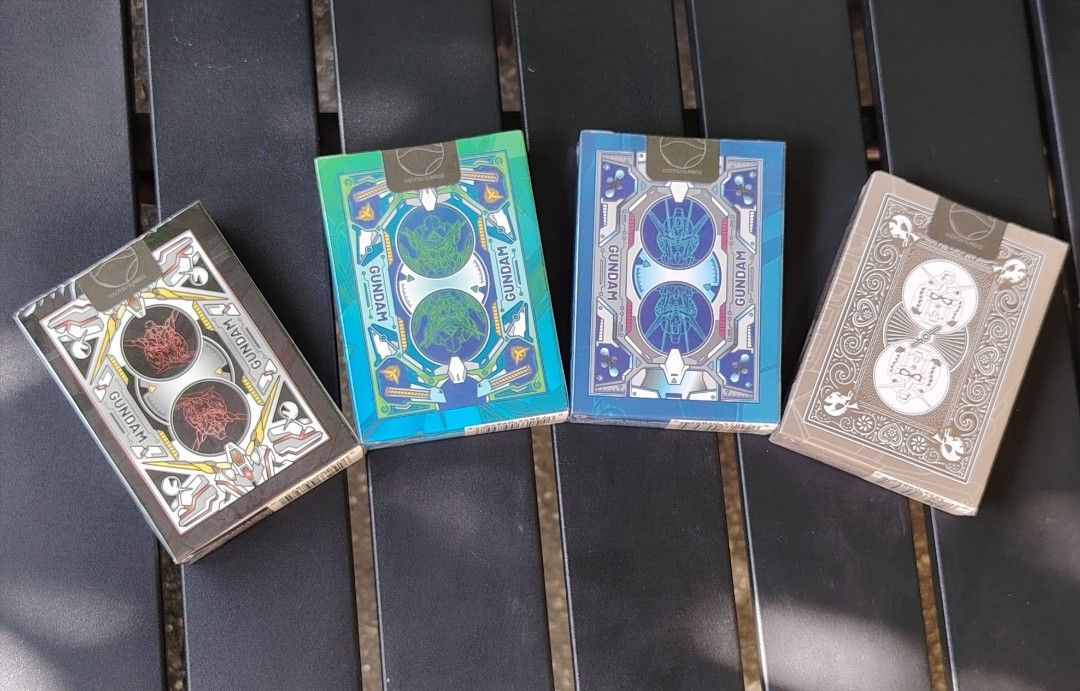 Bicycle Gundam Playing Cards (Category: Card Packs) located in Quezon City. Submitted by anna.anna8 (Listing ID 1431881039, Image 2). Description: - Bicycle Gundam playing cards - Perfect for Gundam fans and collectors. Sealed - 1400 each.