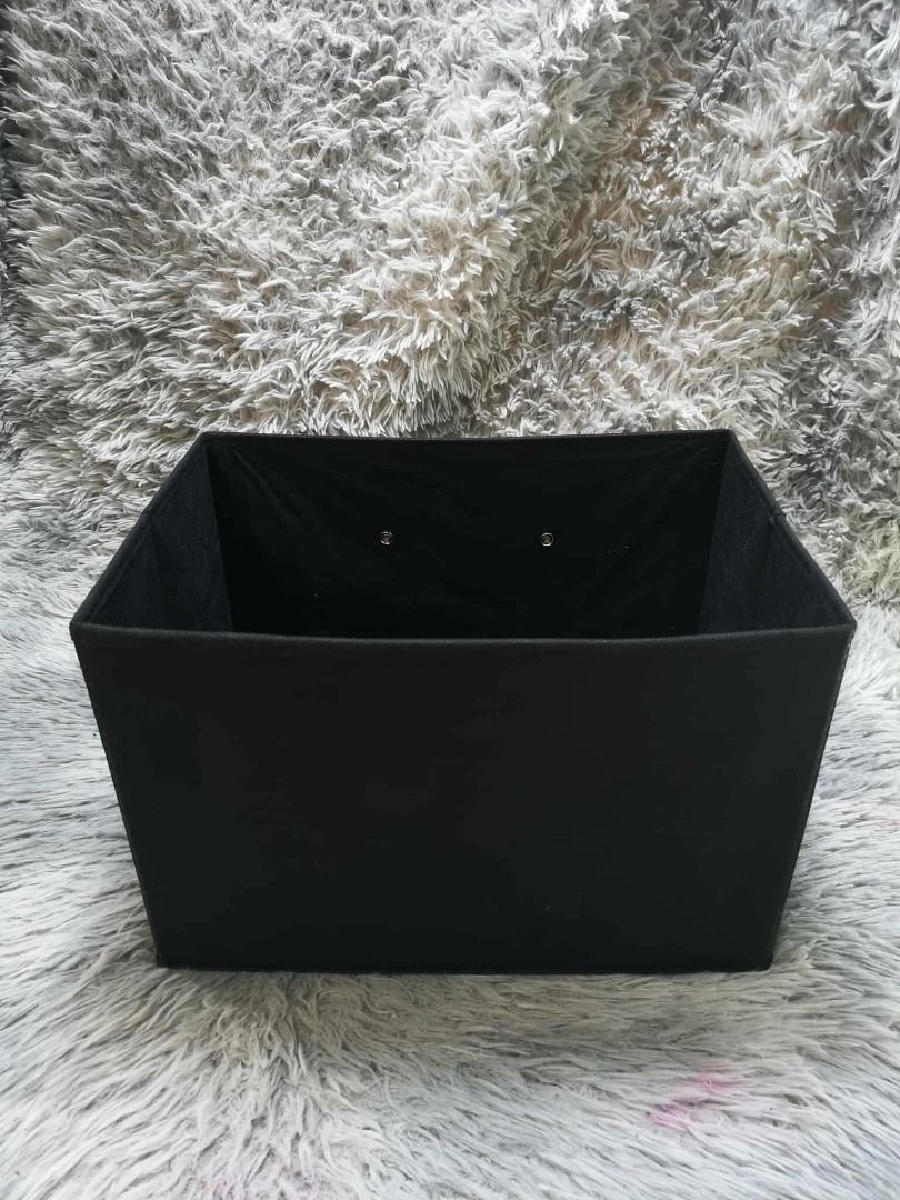 Black Fabric Storage Box (Category: Storage Boxes & Baskets) located in Santa Cruz. Submitted by jmy_surplus.2 (Listing ID 1431798964, Image 3). Description: Size ; L - 10 W - 15 Color ; Black Type ; Storage Box Brand ; No brand Material ; Fabric Style ; Black Storage Box LR 75 JMY 5 Batch #198.