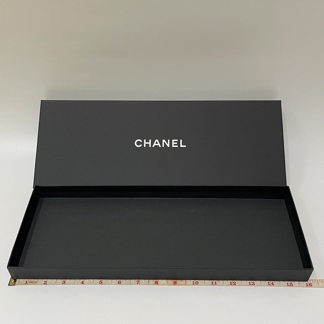Chanel Authentic Box (Slim) (Category: Luxury Accessories) located in Cavite. Submitted by kyukyuchan (Listing ID 1431801034, Image 3). Description: ✨50+ ITEMS ON MY PAGE LISTING✨ [Notes: SOME ITEMS ARE FROM BALIKBAYAN BOX, THUS, BOX OR PLASTIC PACKAGINGS ARE REMOVED] Notes: - Chanel Authentic Slim Type Box (Scarf & Handkerchief) - Dimensions are already posted - Item will be shipped with cardboard/bubblewrap - What You See Is What You Get - No F