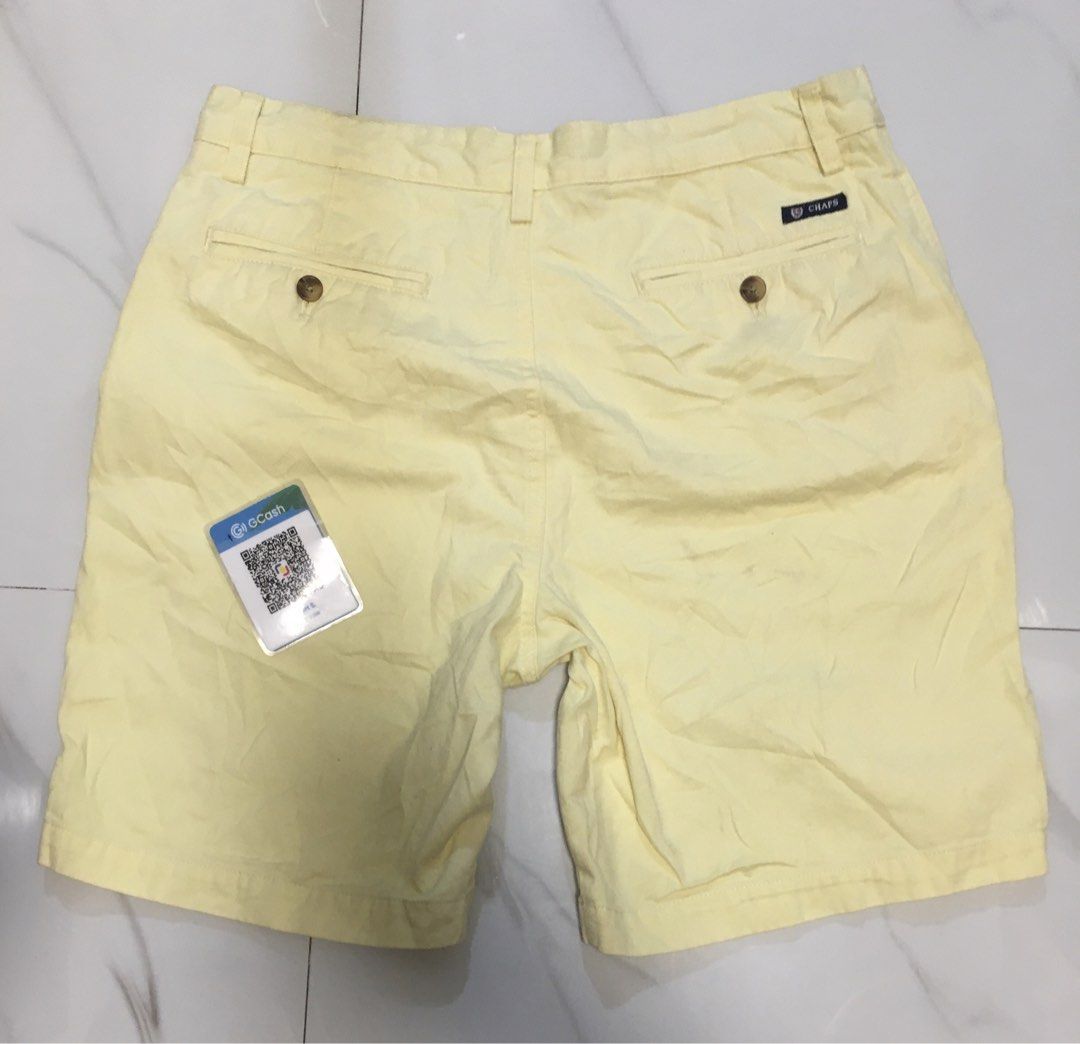 Chaps Pale Lemon Shorts - Size 33 (Category: Shorts) located in Pasay City. Submitted by gilbertso62551 (Listing ID 1431892398, Image 2). Description: - Chaps shorts - Color: Pale Lemon - Size: 33 - Made in Sri Lanka - Material: 100% Cotton - Features: Two front pockets, two back pockets - Closure: Button and zipper fly - Need wash - Not BrandNew - Excellent condition .