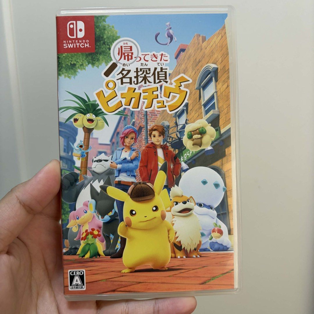 Detective Pikachu Returns (Full English) switch game (Category: Nintendo) located in Manila. Submitted by sweettotes_ph (Listing ID 1431858966, Image 1). Description: Full English No issues Fully working Good condition I have other games feel free to check my listings :) For pickup or delivery Bdo Gcash Maya Gotyme Cod payment.