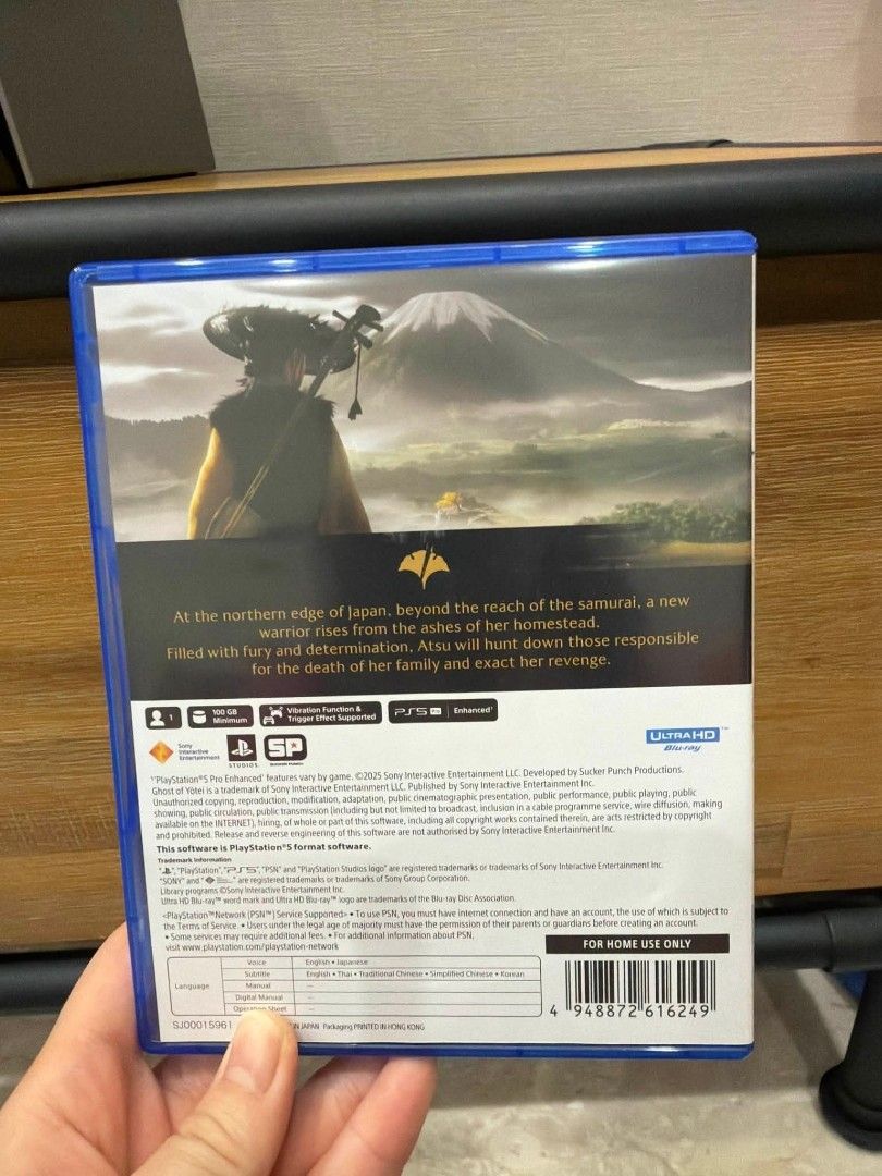 Ghost of Yotei (Category: PlayStation) located in Caloocan City. Submitted by inari.mchler (Listing ID 1431883280, Image 3). Description: - Ghost of Tsushima: Director's Cut for PlayStation 5 - Includes game disc and case - Features a samurai warrior's journey - Published by Sony Interactive Entertainment - Includes downloadable content.