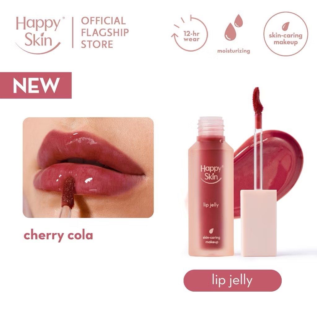 Happy Skin Lip Jelly (Category: Makeup) located in Mandaluyong City. Submitted by paowyyy (Listing ID 1431847738, Image 1). Description: Shade✨ Cherry Cola Honey Bean.