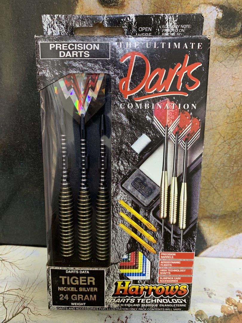 Harrows Noble 90% Tungsten Black Darts | Steeltip Dart Set| 21g, 22g, 23g, 24g, 25g & 26g | Includes Supergrip Carbon Shafts and 100 Micron Noble Flights (22g