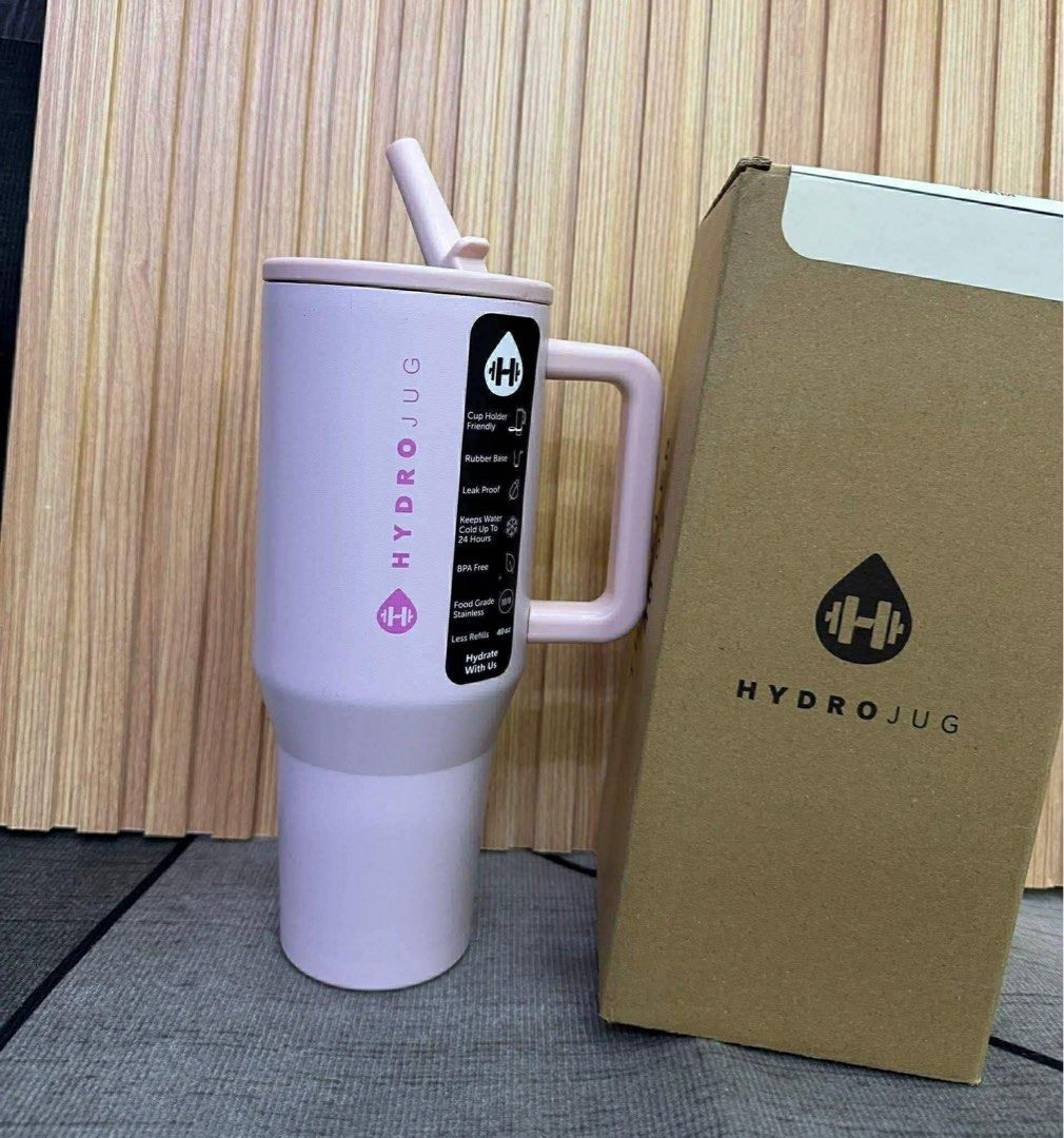 Hydro Jug (Category: Water Bottles & Tumblers) located in Quezon City. Submitted by stuffs.hellyy (Listing ID 1431845120, Image 1). Description: for hot & cold ( last up to 6-12hrs) 40oz .