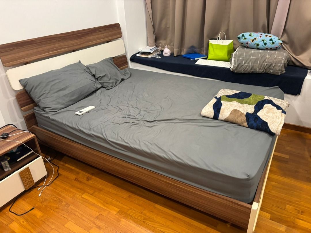 Ikea Bed Frame with 2 side tables