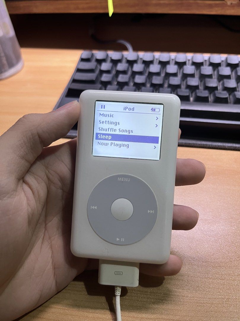 iPod 4th Generation Monochrome (Modded) (Category: Portable Music Players) located in Quezon City. Submitted by phibaler (Listing ID 1431902758, Image 1). Description: iPod 4th Generation Monochrome (Modded) FOR SALE - Price: ₱6500 - Good working condition. Light scratches on the front and back, but everything works perfectly. LCD and battery are all good. - Increased storage to 128gb. 119gb usable, and as you can see it can fit 20k+ songs depend