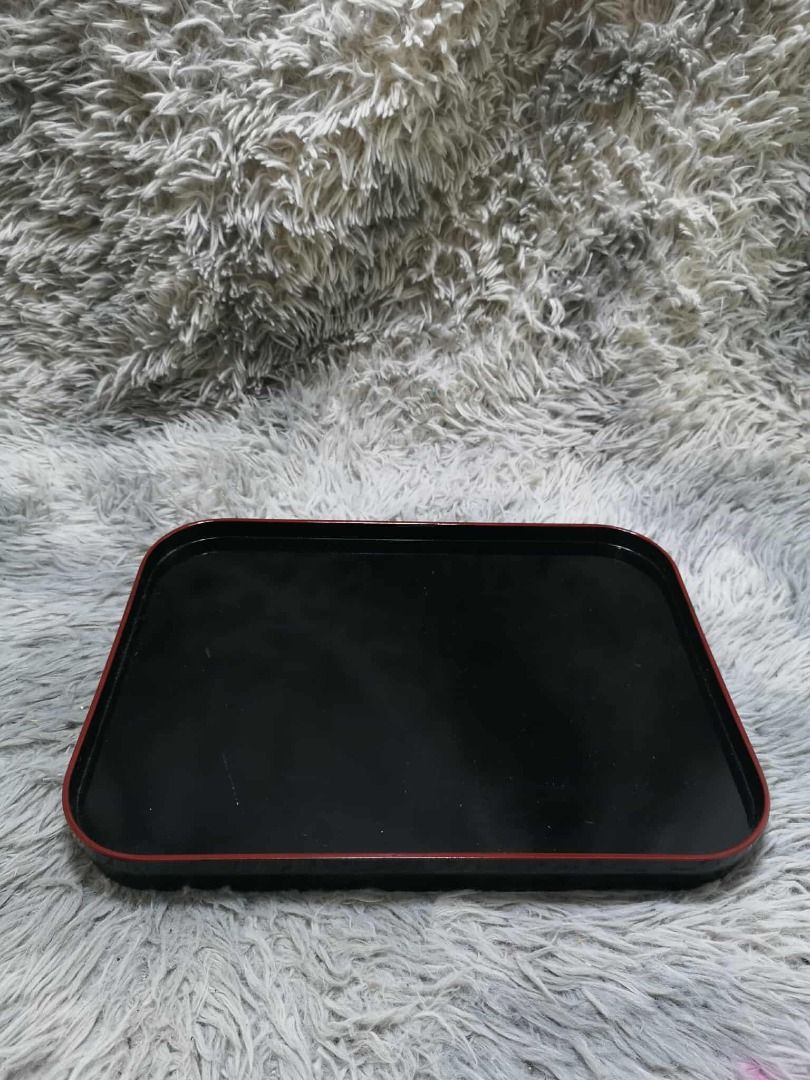 Japanese Style Rectangular Plastic Serving Tray (Category: Bakeware) located in Santa Cruz. Submitted by jmy_surplus.2 (Listing ID 1431825212, Image 3). Description: Size ; L - 26 W - 36 H - 4 Color ; Black Type ; Tray Brand ; No brand Material ; Plastic Style ; Black plastic Tray JMA JMY 5 Batch #198.