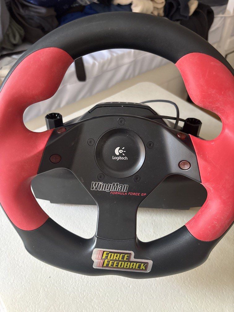 Logitech wingman formula force gp racing wheel, Video Gaming, Gaming ...