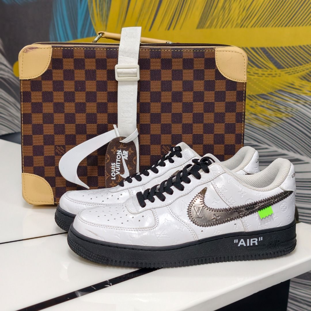 Louis Vuitton x Nike Air Force 1 Low (Category: Sneakers) located in Caloocan City. Submitted by alycho (Listing ID 1431918872, Image 1). Description: Note: selling for my dad kaya this is in men's sizing Just a quick disclaimer: the Louis Vuitton LV Trainer Sneakers and the Louis Vuitton x Nike Air Force 1 Low were gifted to my dad, so we are not completely sure about their authenticity. However, all the other pairs and items listed on my accoun
