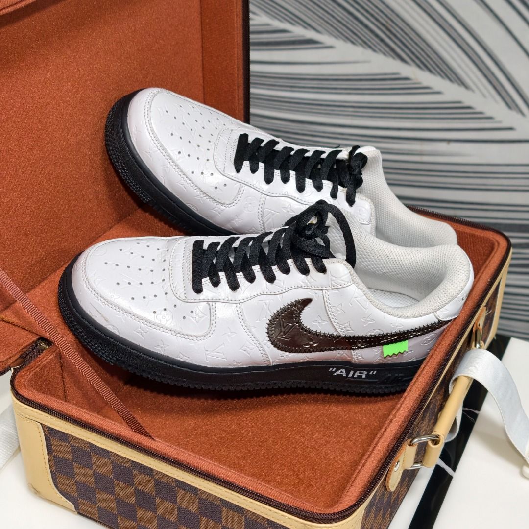Louis Vuitton x Nike Air Force 1 Low (Category: Sneakers) located in Caloocan City. Submitted by alycho (Listing ID 1431918872, Image 2). Description: Note: selling for my dad kaya this is in men's sizing Just a quick disclaimer: the Louis Vuitton LV Trainer Sneakers and the Louis Vuitton x Nike Air Force 1 Low were gifted to my dad, so we are not completely sure about their authenticity. However, all the other pairs and items listed on my accoun