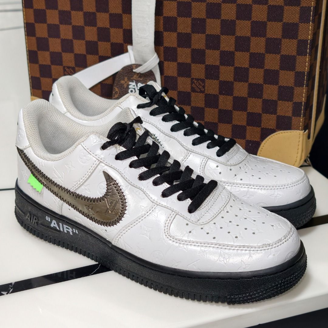 Louis Vuitton x Nike Air Force 1 Low (Category: Sneakers) located in Caloocan City. Submitted by alycho (Listing ID 1431918872, Image 3). Description: Note: selling for my dad kaya this is in men's sizing Just a quick disclaimer: the Louis Vuitton LV Trainer Sneakers and the Louis Vuitton x Nike Air Force 1 Low were gifted to my dad, so we are not completely sure about their authenticity. However, all the other pairs and items listed on my accoun