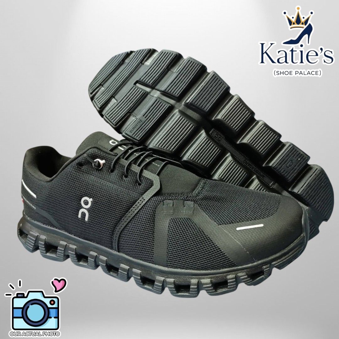 ON CLOUD 6 - ALL BLACK (SIZES 41 up to 45) (Category: Sneakers) located in Rizal. Submitted by khendrascloset (Listing ID 1431987719, Image 1). Description: The shoe in the image is the On Cloud 6 in the "All Black" or "Black | Eclipse" colorway. This model is an upgraded version of the signature On Cloud silhouette, featuring improved geometry for enhanced comfort, cushioning, and stability. Key technical features include: Zero-Gravity CloudTec®