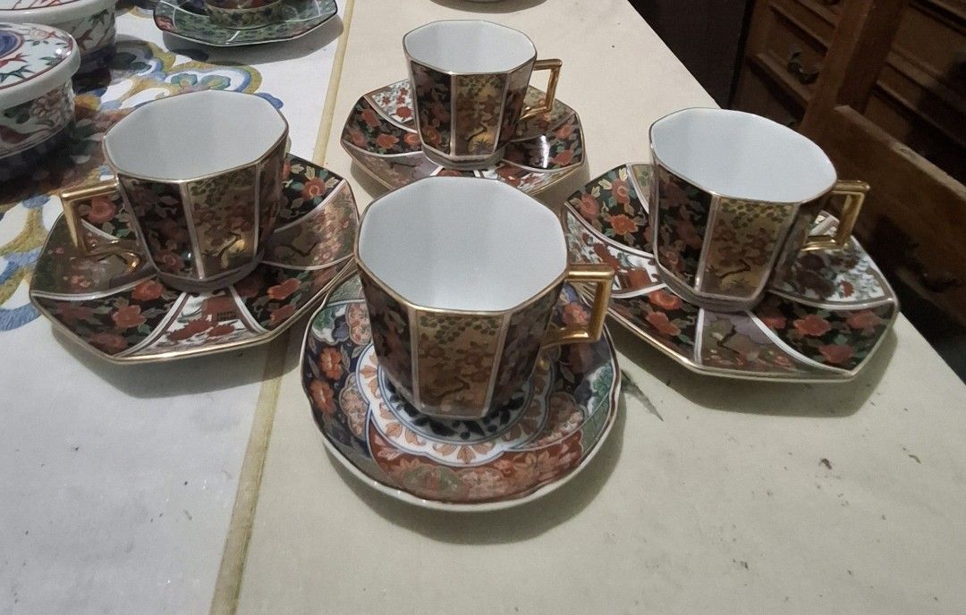 Oriental Cup n Saucer(4 duos) (Category: Coffee & Tea Tableware) located in Pasig City. Submitted by mcjapansurplus (Listing ID 1431963043, Image 2). Description: Japan Surplus Porcelain 300 /duo.