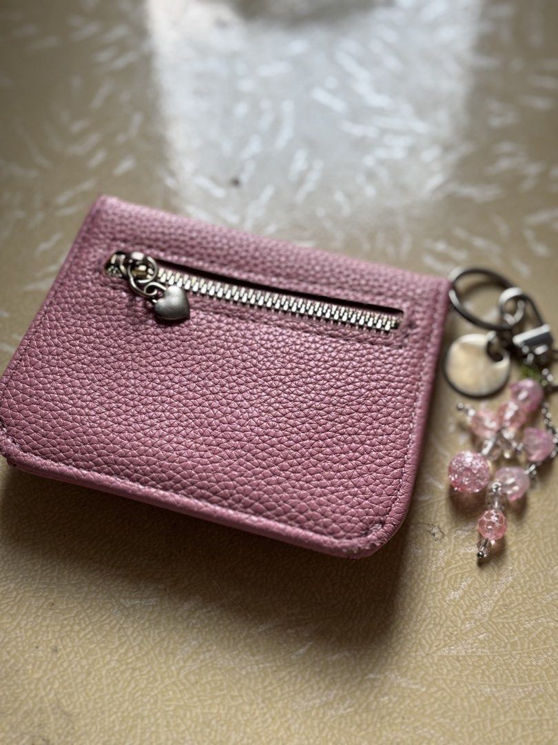 Pink Card Holder Wallet with Keychain (Category: Wallets & Card holders) located in Quezon City. Submitted by chin.llei (Listing ID 1431850850, Image 2). Description: - Pink - Lots of holder - Can hold coins .