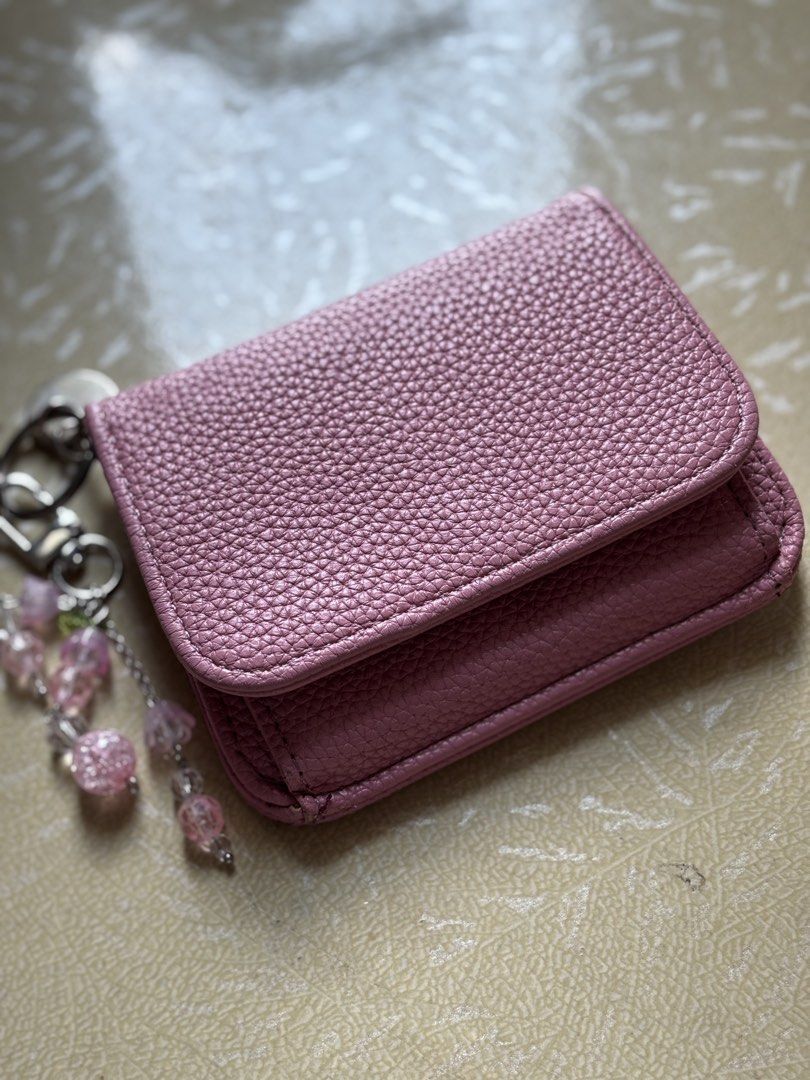 Pink Card Holder Wallet with Keychain (Category: Wallets & Card holders) located in Quezon City. Submitted by chin.llei (Listing ID 1431850850, Image 1). Description: - Pink - Lots of holder - Can hold coins .