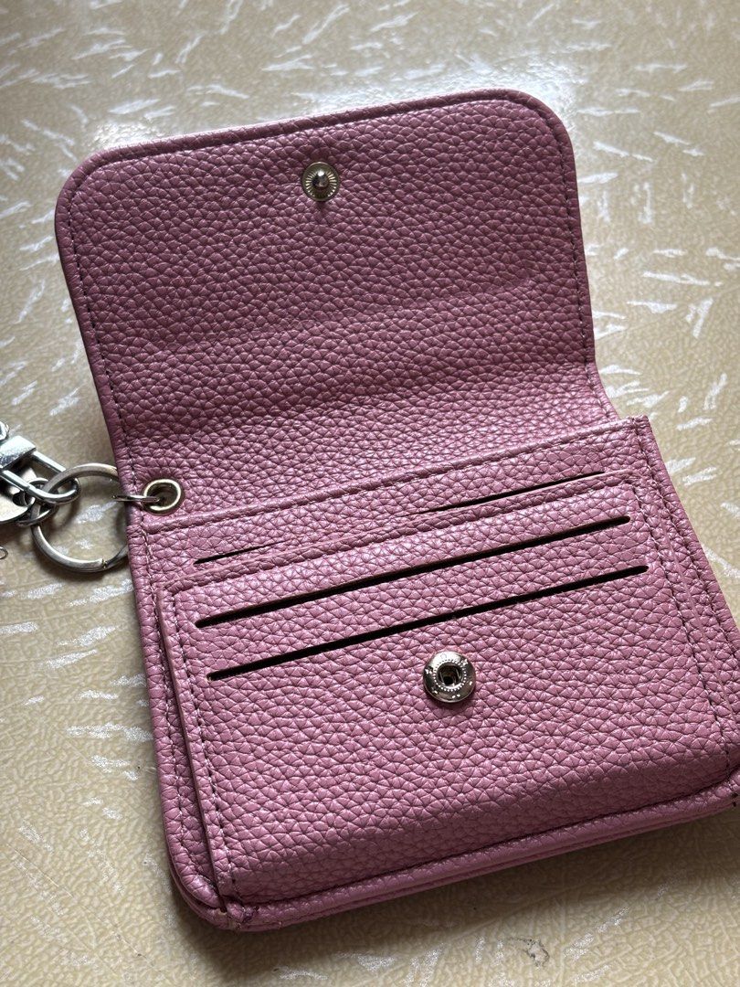Pink Card Holder Wallet with Keychain (Category: Wallets & Card holders) located in Quezon City. Submitted by chin.llei (Listing ID 1431850850, Image 3). Description: - Pink - Lots of holder - Can hold coins .