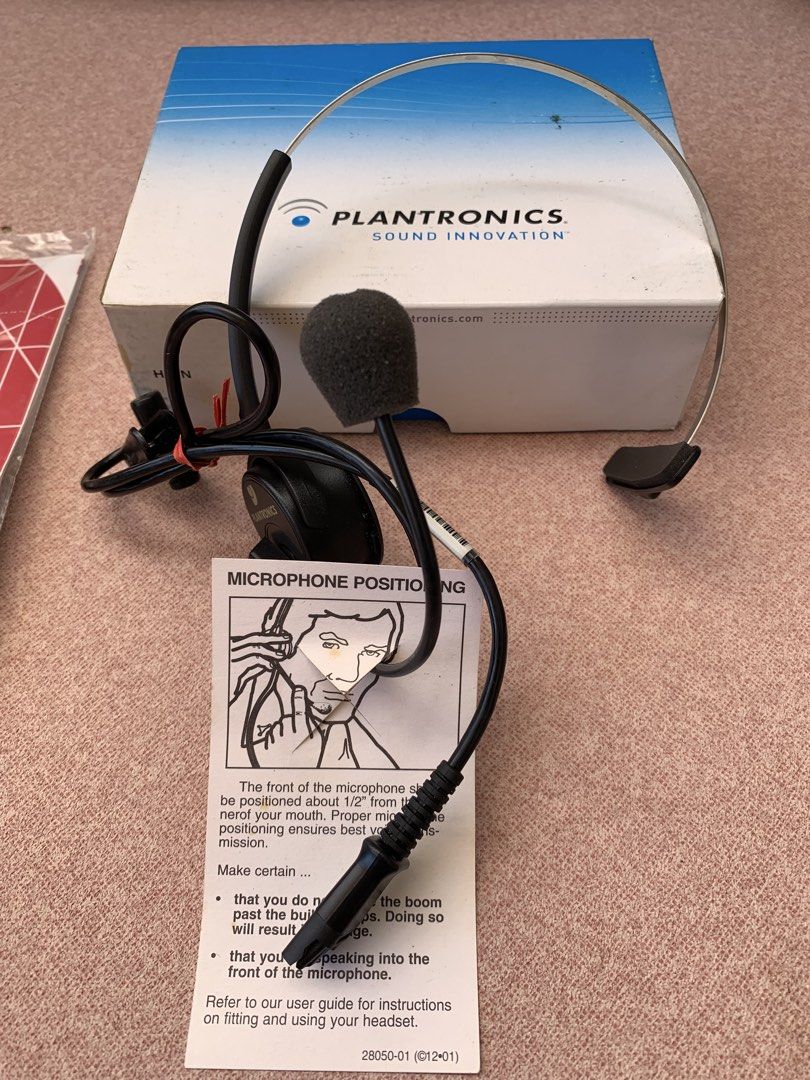 Plantronics Supra Monoral Professional Headset Kit for Computers USB plug (Category: Headphones & Headsets) located in Paranaque City. Submitted by seb_trading (Listing ID 1431848402, Image 3). Description: - original Plantronics item - H51N, best for Call center and online seminar, online selling, live broadcast etc. - Plantronics Supra headset kit - Includes: Headset, user guide, box, USB cable, and control module - Features: Microphone and ear