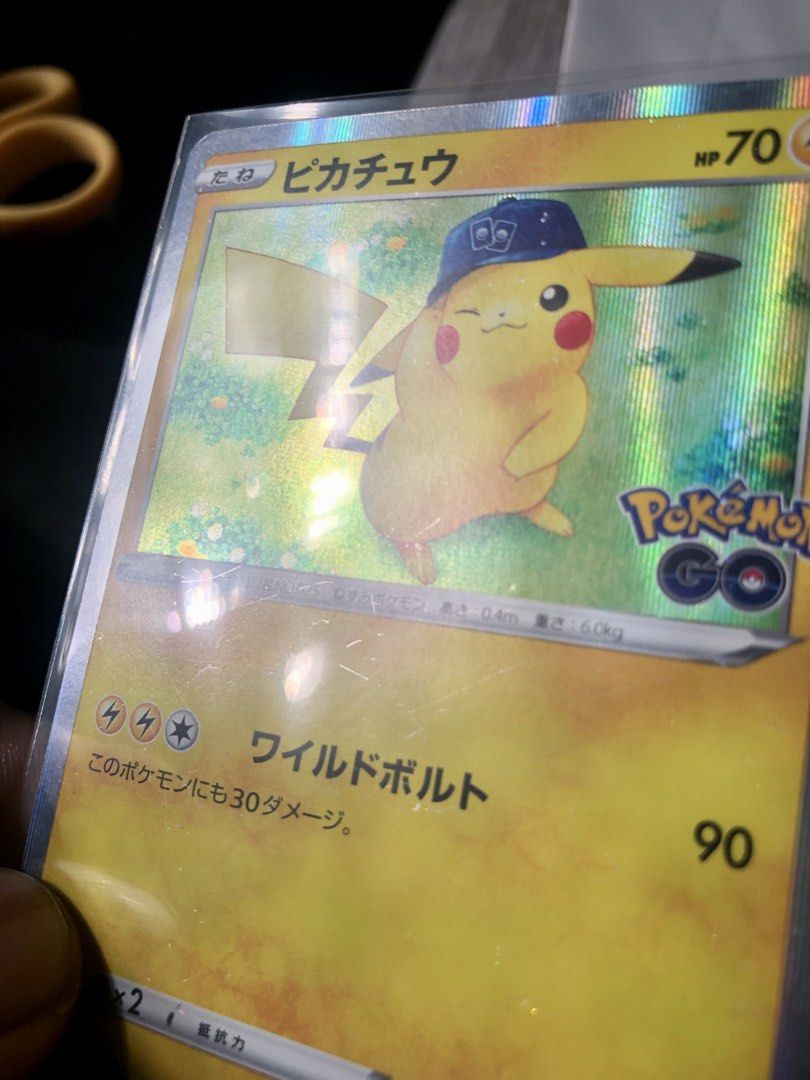 Pokemon TCG Pikachu X Raiku (Category: Raw Singles) located in Tarlac. Submitted by kyubone (Listing ID 1431800189, Image 3). Description: Pikachu JP (Pokemon GO) - Selling as Damage Card Raichu JP - NM TO LP Pikachu JP Regular - NM TO LP Check photos for (Dents) 200 (FIRM) + 75 Shipping fee Please review the photos carefully before purchasing. The item shown in the pictures is the exact card you will receive (“as is” condition). All sales are fi
