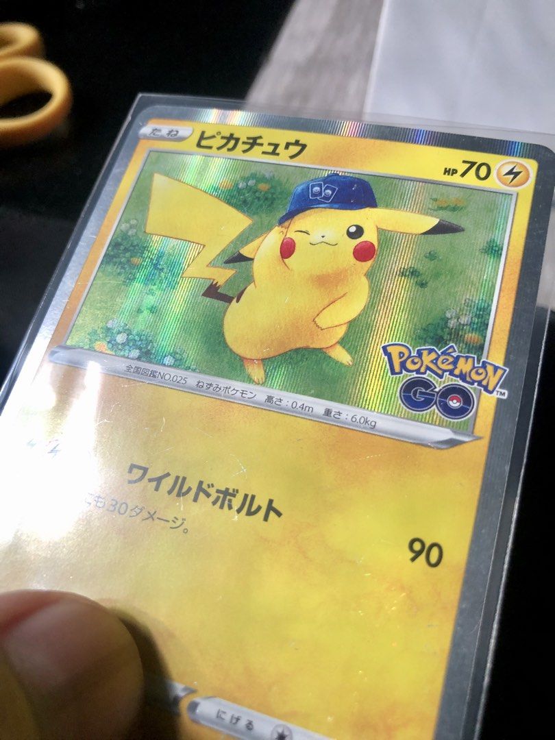 Pokemon TCG Pikachu X Raiku (Category: Raw Singles) located in Tarlac. Submitted by kyubone (Listing ID 1431800189, Image 2). Description: Pikachu JP (Pokemon GO) - Selling as Damage Card Raichu JP - NM TO LP Pikachu JP Regular - NM TO LP Check photos for (Dents) 200 (FIRM) + 75 Shipping fee Please review the photos carefully before purchasing. The item shown in the pictures is the exact card you will receive (“as is” condition). All sales are fi