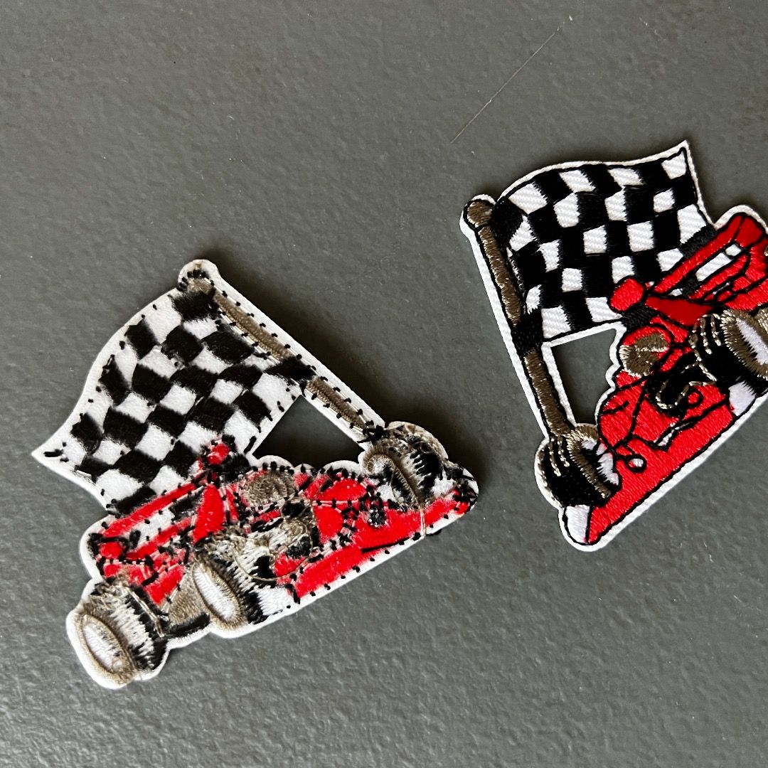 Race Car Iron-on Patches x2 (Category: Everything Else Others) located in Dumaguete. Submitted by preloved923 (Listing ID 1431999507, Image 2). Description: .