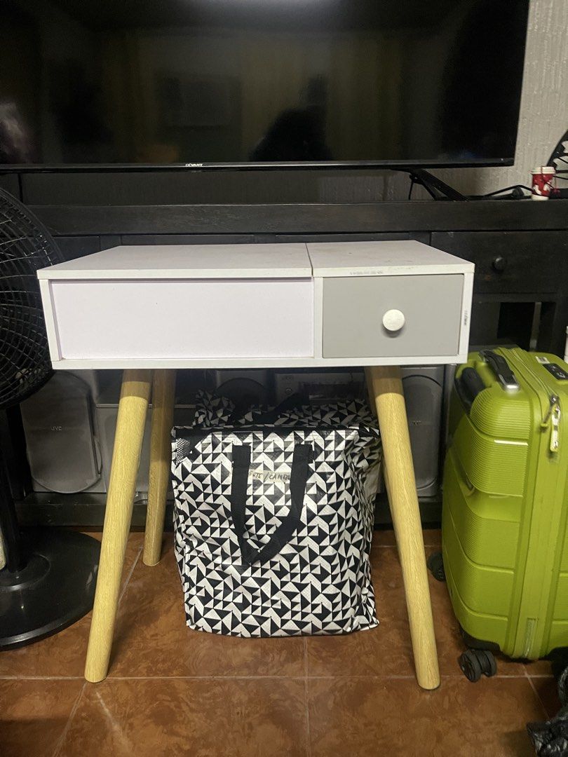 study table desk office table (Category: Tables & Sets) located in Marikina City. Submitted by caseydreyes (Listing ID 1431856654, Image 1). Description: rfs: decluttering has a mirror and compartment inside as seen in the photos mop: gcash/bdo delivery through lalamove or can pickup!.