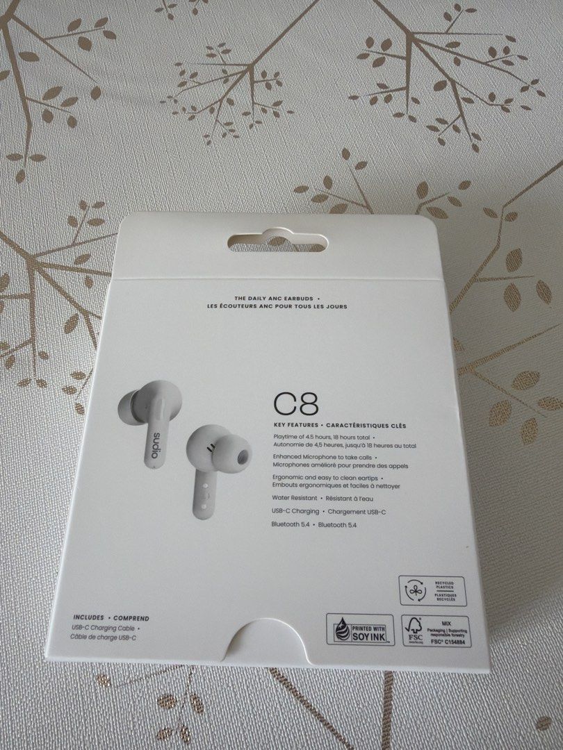 Sudio C8 True Wireless Earbuds - White