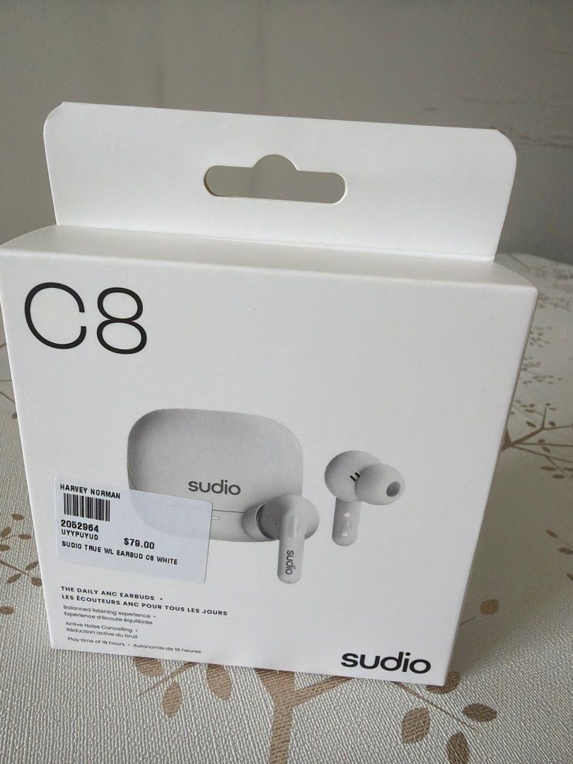 Sudio C8 True Wireless Earbuds - White425840352796364801