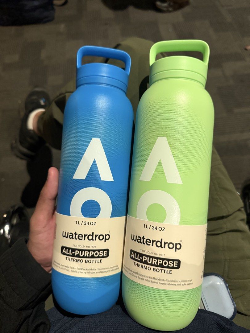 Waterdrop x Australian Open - All-Purpose Thermo Bottle 1L (Category: Water Bottles & Tumblers) located in Manila. Submitted by merch.paul (Listing ID 1431840580, Image 1). Description: bought at Melbourne Airport. Only blue color available now (I have two) Originally listed as 3,500. Now fixed price, wala nang tawad..