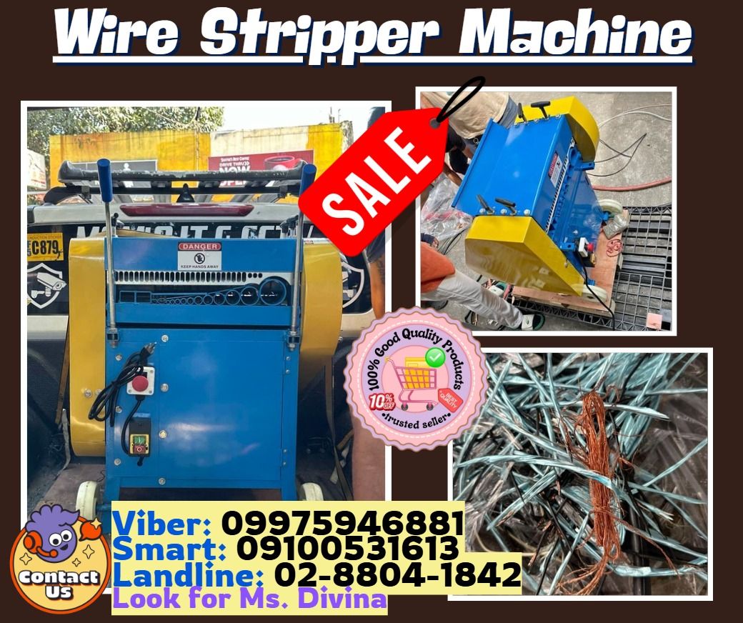 Wire Cutting Stripping Machine for Electric For Sale Today (Category: Construction Tools & Equipment) located in Caloocan City. Submitted by happyphoenix-43f2 (Listing ID 1431853571, Image 1). Description: 🌏 We Can Deliver Nationwide 👉 AP Cargo, LBC & Lalamove (🛳️Sea /✈️Air Freight) 📍 HURRRYYYY!!! BUY NOW!!! & GET LESS DISCOUNT 📍 WE'RE ON SALE ❗️ Price: 76,250 🔥 Cable Wire Stripper Machine Specification: Laser cutting holes, suitable for 1-