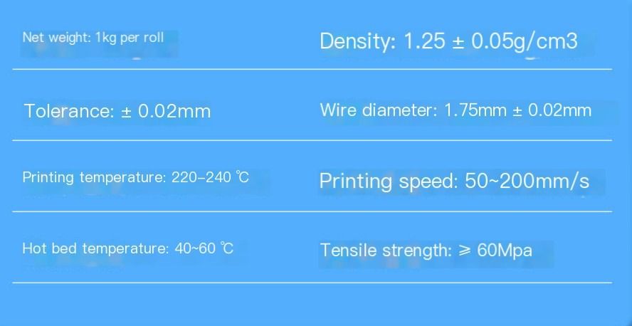 3D Printer Filament 1.75mm (1kg) (Category: Everything Else Others) located in Quezon City. Submitted by trustrade86136 (Listing ID 1432059906, Image 3). Description: 3D Printer Filament 1.75mm (1kg) Price: ₱328.00 (Pre-Order) Suitable for various 3D printing applications. • Diameter: 1.75mm ± 0.02mm • Density: 1.25 ± 0.05 g/cm³ • Printing temp: 220–240°C • Bed temp: 40–60°C • Speed: 50–200 mm/s • Tensile strength: ≥ 60 MPa 📦 Available via pre-o
