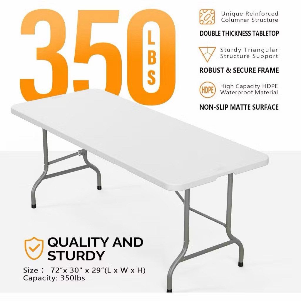 RENT | 6FT White Folding Table, Furniture & Home Living, Furniture ...