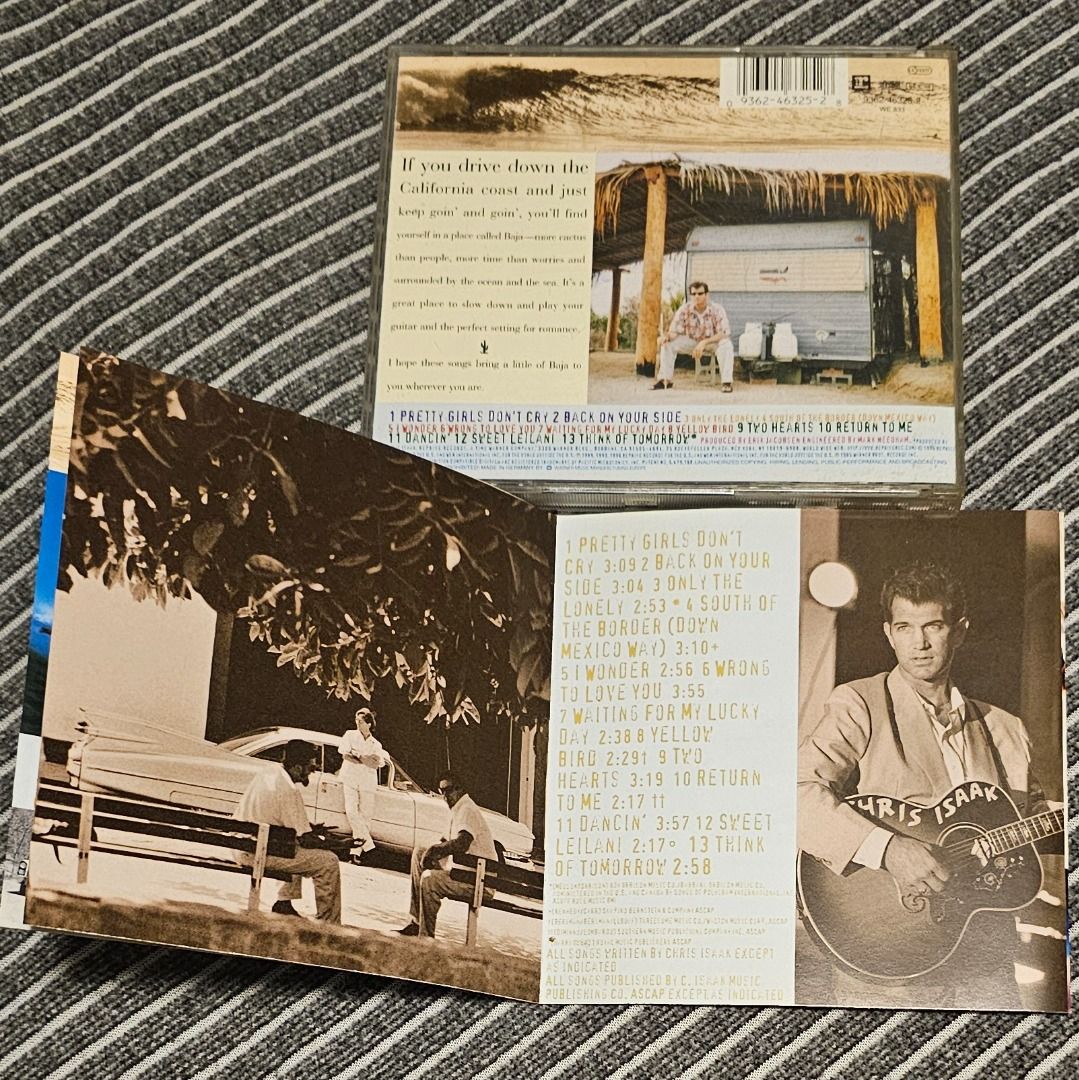 🌟 🇩🇪 [HDCD Album] Chris Isaak – Baja Sessions (1996) (Category: CDs & DVDs) located in Singapore. Submitted by strangecell (Listing ID 1432143185, Image 3). Description: Many more Various Genres: https://www.carousell.sg/p/1253907759 Electronic Dance, EDM, DJ Mix: https://carousell.com/p/1035784902 Easy Listening, Funk Soul, Lounge, Jazz, New Age, Chill-out: https://carousell.com/p/1028943398 ************************************** Self-collect