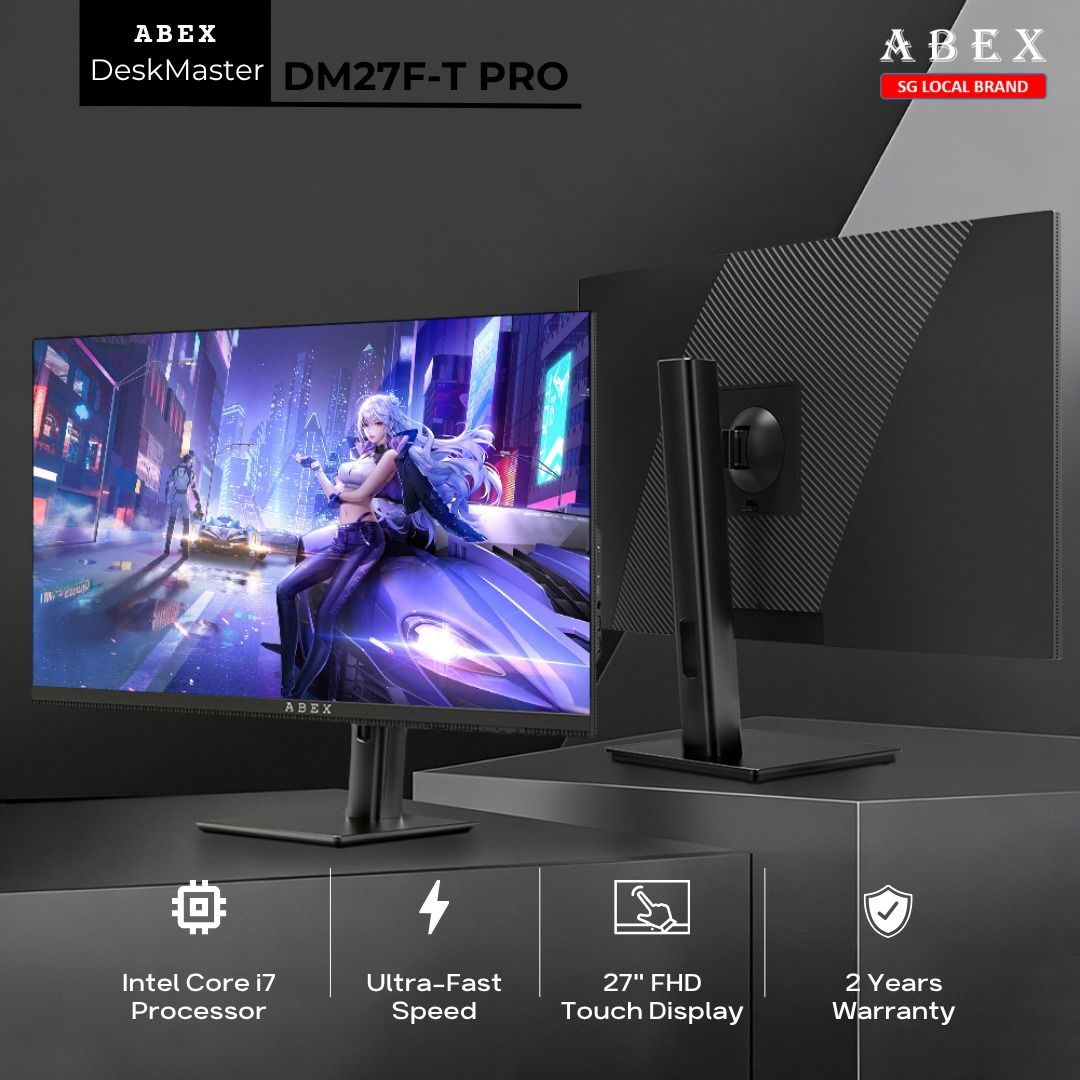 ABEX DM27F-T PRO / 27" FHD Touchscreen (AIO) All In One Desktop PC / i7 ...