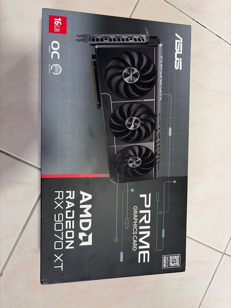 ASUS Radeon RX 9070 XT Prime Graphics Card, Computers & Tech, Parts ...