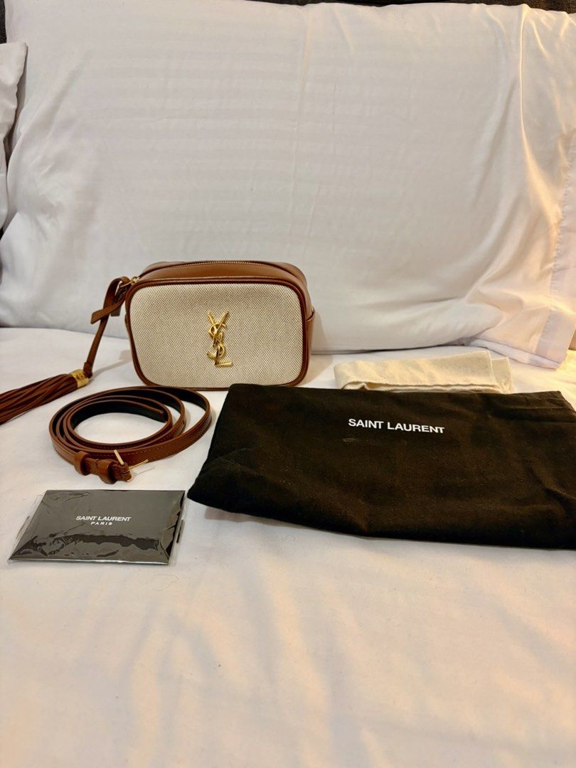 Authentic YSL Lou Belt Bag in canvas monogram (Category: Luxury Bags & Wallets) located in Makati City. Submitted by jabbegailmendoza (Listing ID 1432091064, Image 2). Description: Rank A: very good condition Still brand new Open but never used No sign of usage With dust bag and care card You can make it as crossbody bag using other strap. Can fit iphone promax.
