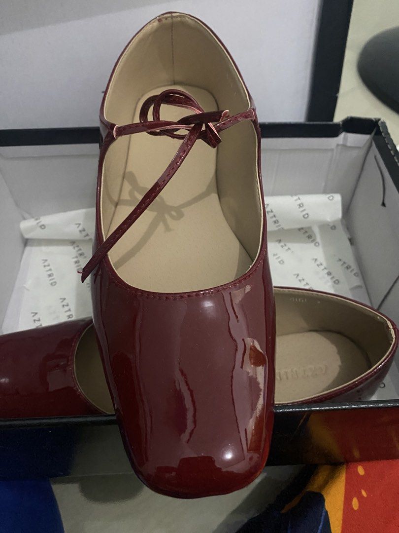 Aztrid Red shoes (Category: Flats & Sandals) located in Rizal. Submitted by decluttermommaa (Listing ID 1432117170, Image 3). Description: Tried lang the shoes. Rfs: decluttering .